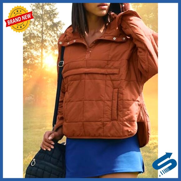 Oversized Puffer Jacket Hooded Lightweight Quilted Winter Coat - Picture 3 of 6